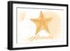 Alabama - Starfish - Yellow - Coastal Icon-Lantern Press-Framed Art Print