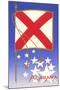 Alabama State Flag-null-Mounted Art Print