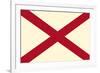 Alabama State Flag-Lantern Press-Framed Art Print