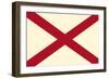 Alabama State Flag-Lantern Press-Framed Art Print