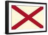 Alabama State Flag-Lantern Press-Framed Art Print