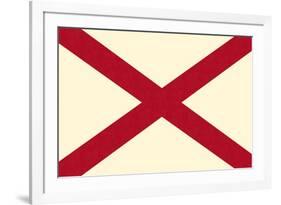 Alabama State Flag-Lantern Press-Framed Premium Giclee Print