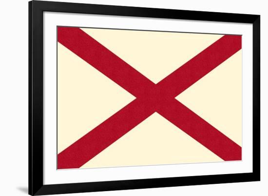 Alabama State Flag-Lantern Press-Framed Premium Giclee Print