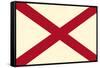 Alabama State Flag-Lantern Press-Framed Stretched Canvas
