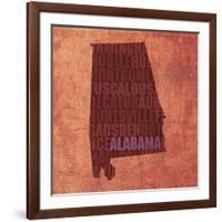 Alabama State Words-David Bowman-Framed Giclee Print