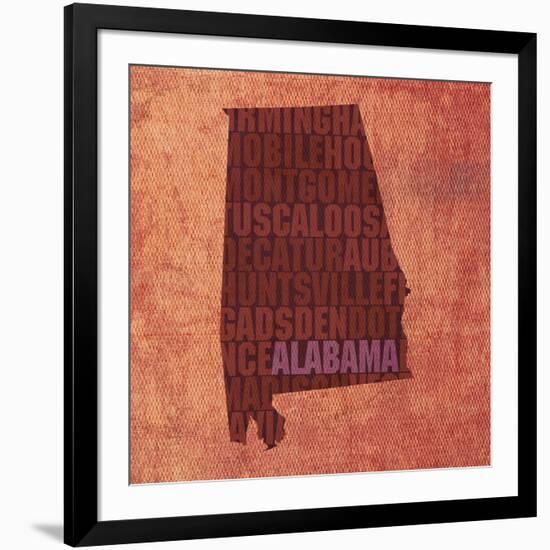 Alabama State Words-David Bowman-Framed Giclee Print