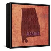 Alabama State Words-David Bowman-Framed Stretched Canvas