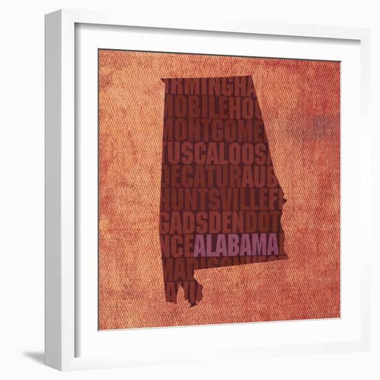 Alabama State Words-David Bowman-Framed Giclee Print