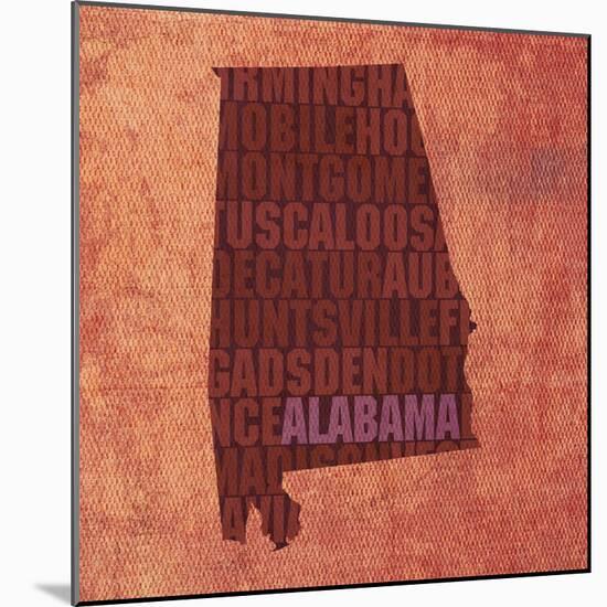 Alabama State Words-David Bowman-Mounted Giclee Print