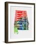 Alabama Watercolor Word Cloud-NaxArt-Framed Art Print