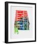 Alabama Watercolor Word Cloud-NaxArt-Framed Art Print