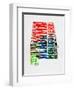 Alabama Watercolor Word Cloud-NaxArt-Framed Art Print