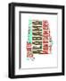 Alabama Word Cloud Map-NaxArt-Framed Art Print