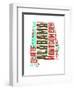 Alabama Word Cloud Map-NaxArt-Framed Art Print