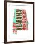 Alabama Word Cloud Map-NaxArt-Framed Art Print