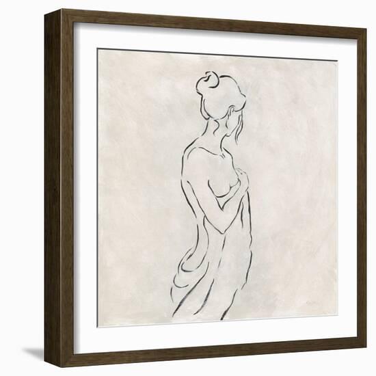 Alabaster Bather 1-Karen Wallis-Framed Art Print