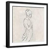 Alabaster Bather 1-Karen Wallis-Framed Art Print