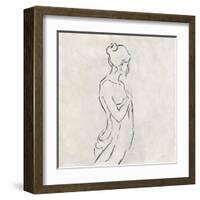 Alabaster Bather 1-Karen Wallis-Framed Art Print