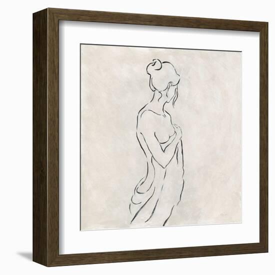 Alabaster Bather 1-Karen Wallis-Framed Art Print