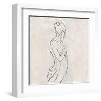 Alabaster Bather 1-Karen Wallis-Framed Art Print