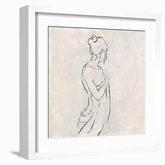 Alabaster Bather 1-Karen Wallis-Framed Art Print