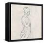 Alabaster Bather 1-Karen Wallis-Framed Stretched Canvas