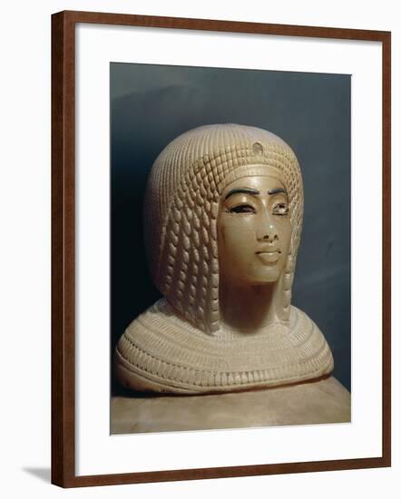 Alabaster Canopic Jar of Ahmose, New Kingdom, Dynasty XVIII-null-Framed Giclee Print