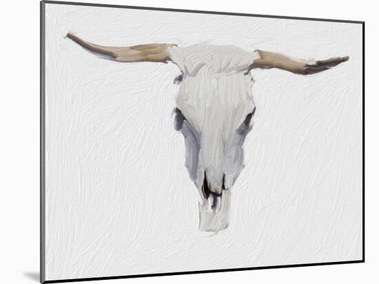 Alabaster Cow Skull-Sarah Butcher-Mounted Art Print