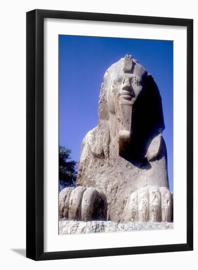 Alabaster Sphinx (Seen from Front), Memphis, Egypt, 18th or 19th Dynasty, C14th-13th Century Bc-CM Dixon-Framed Photographic Print