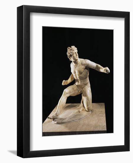 Alabaster Statue Portraying Wounded Gallic Warrior-null-Framed Giclee Print