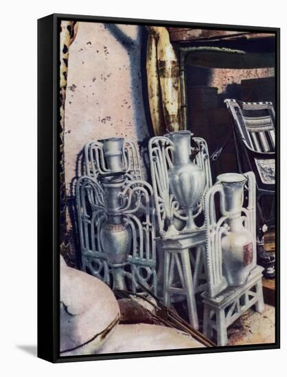 Alabaster Vases, Tutankhamun's Tomb, Egypt, 1933-1934-Harry Burton-Framed Stretched Canvas