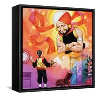 Aladdin and His Wonderful Lamp-Angus Mcbride-Framed Stretched Canvas