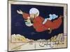 Aladdin Transported by the Genie, Illustrated Scene from 1001 Nights, Miniature Painting-null-Mounted Giclee Print