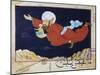 Aladdin Transported by the Genie, Illustrated Scene from 1001 Nights, Miniature Painting-null-Mounted Giclee Print