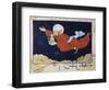 Aladdin Transported by the Genie, Illustrated Scene from 1001 Nights, Miniature Painting-null-Framed Premium Giclee Print