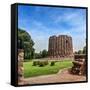 Alai Minar Ruins, UNESCO World Heritage Site. Qutub Complex, Delhi, India-f9photos-Framed Stretched Canvas