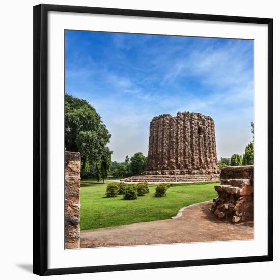 Alai Minar Ruins, UNESCO World Heritage Site. Qutub Complex, Delhi, India-f9photos-Framed Photographic Print