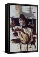 Alaide Banti in Profile-Giovanni Boldini-Framed Stretched Canvas