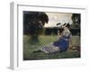 Alaide in Garden, 1867-Cristiano Banti-Framed Giclee Print