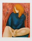 Untitled - Nude in Purple Robe-Alain Bonnefoit-Collectable Print