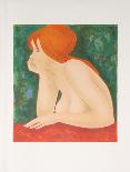 Untitled - Nude in Purple Robe-Alain Bonnefoit-Collectable Print
