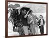 Alain Delon and director Luchino Visconti on set of film "The Leopard", 1962 (b/w photo)-null-Framed Photo