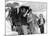 Alain Delon and director Luchino Visconti on set of film "The Leopard", 1962 (b/w photo)-null-Mounted Photo