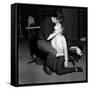 Alain Delon and Romy Schneider Kissing-Marcel Begoin-Framed Stretched Canvas