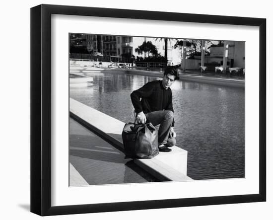 Alain Delon: Melodie En Sous Sol, 1963-Marcel Dole-Framed Photographic Print