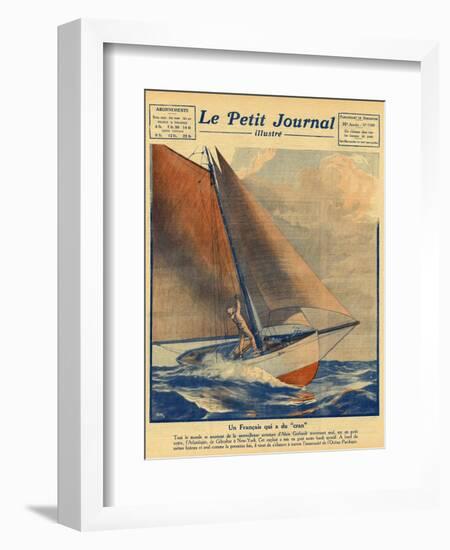 Alain Gerbault Sails-null-Framed Photographic Print