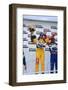 Alain Menu.British touring car driver celebrates victory-null-Framed Photographic Print