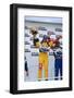 Alain Menu.British touring car driver celebrates victory-null-Framed Photographic Print