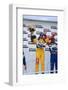 Alain Menu.British touring car driver celebrates victory-null-Framed Photographic Print