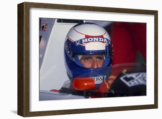 Alain Prost, British Grand Prix, Silverstone, Northamptonshire, 1989-null-Framed Photographic Print